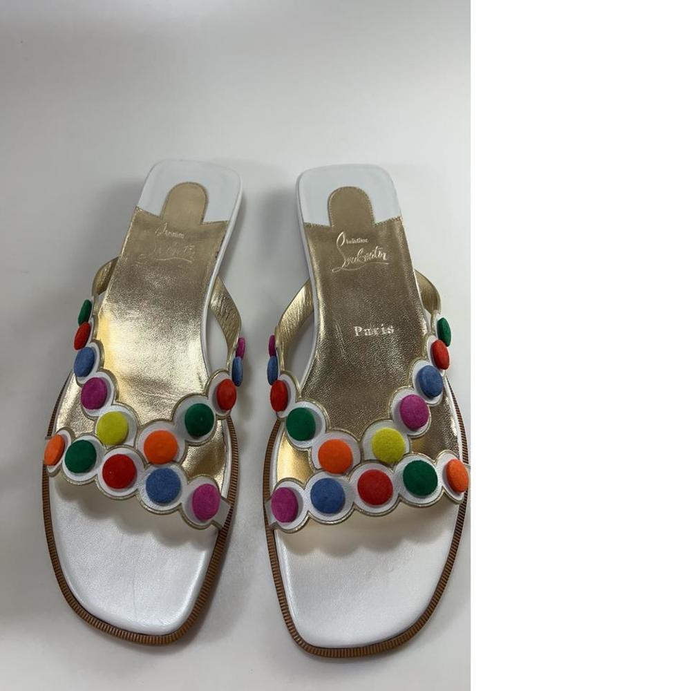 Smarta pom pom cruise white emily in paris sandals E326